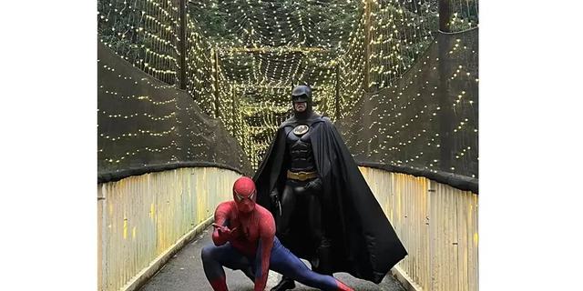 Matlock Bath Illuminations batman and spiderman
