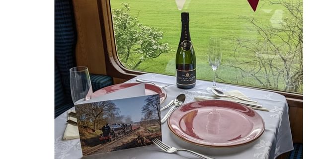 Murder Mystery Train Churnet Valley Railway set table